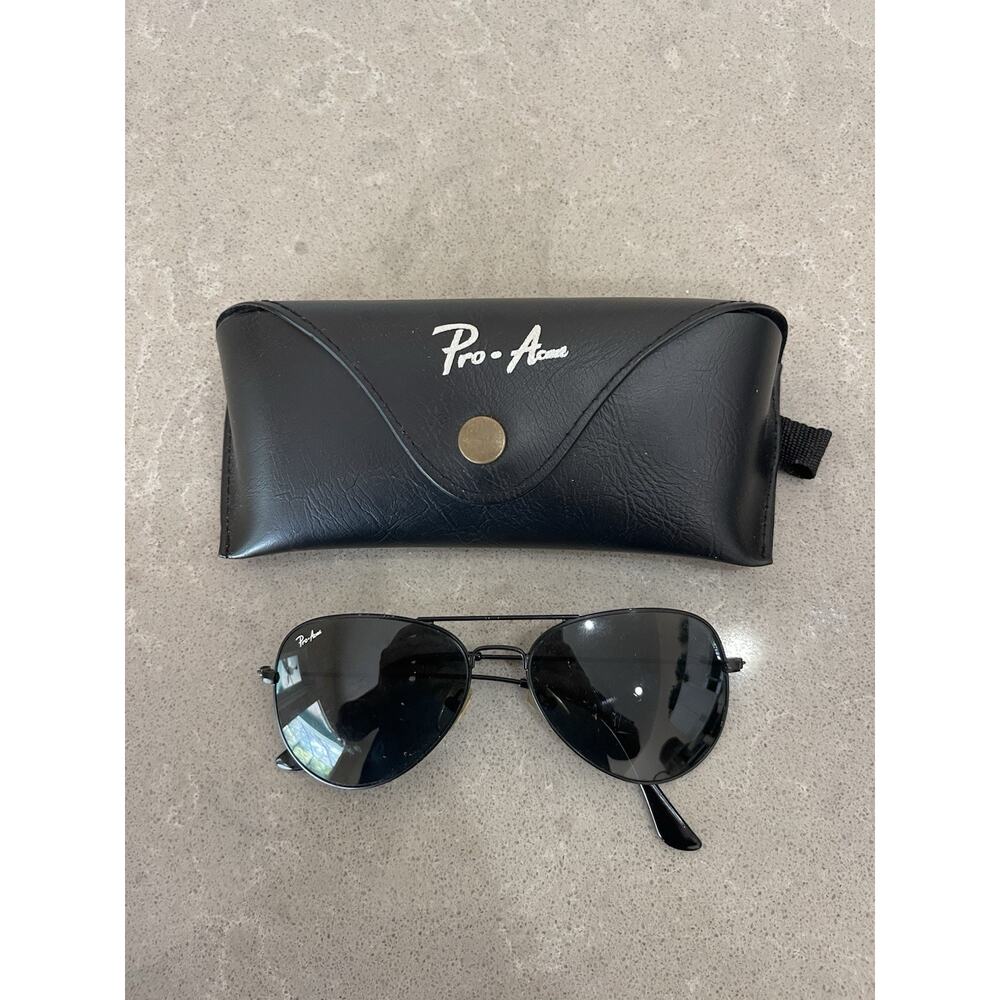 Pro-Acme Classic Driver Black Frame Aviator Sunglasses